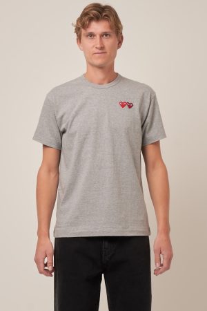 Double Heart T-shirt Grey