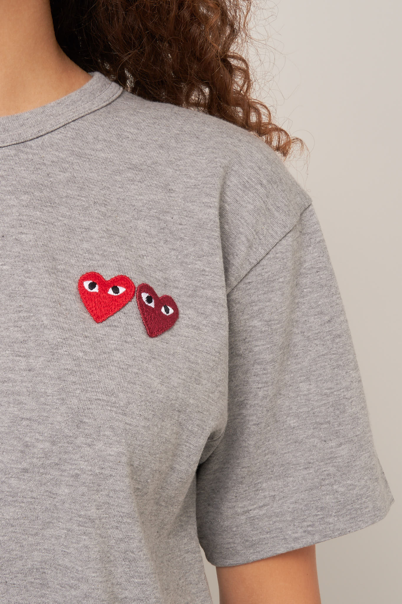 Double Heart T-shirt Grey