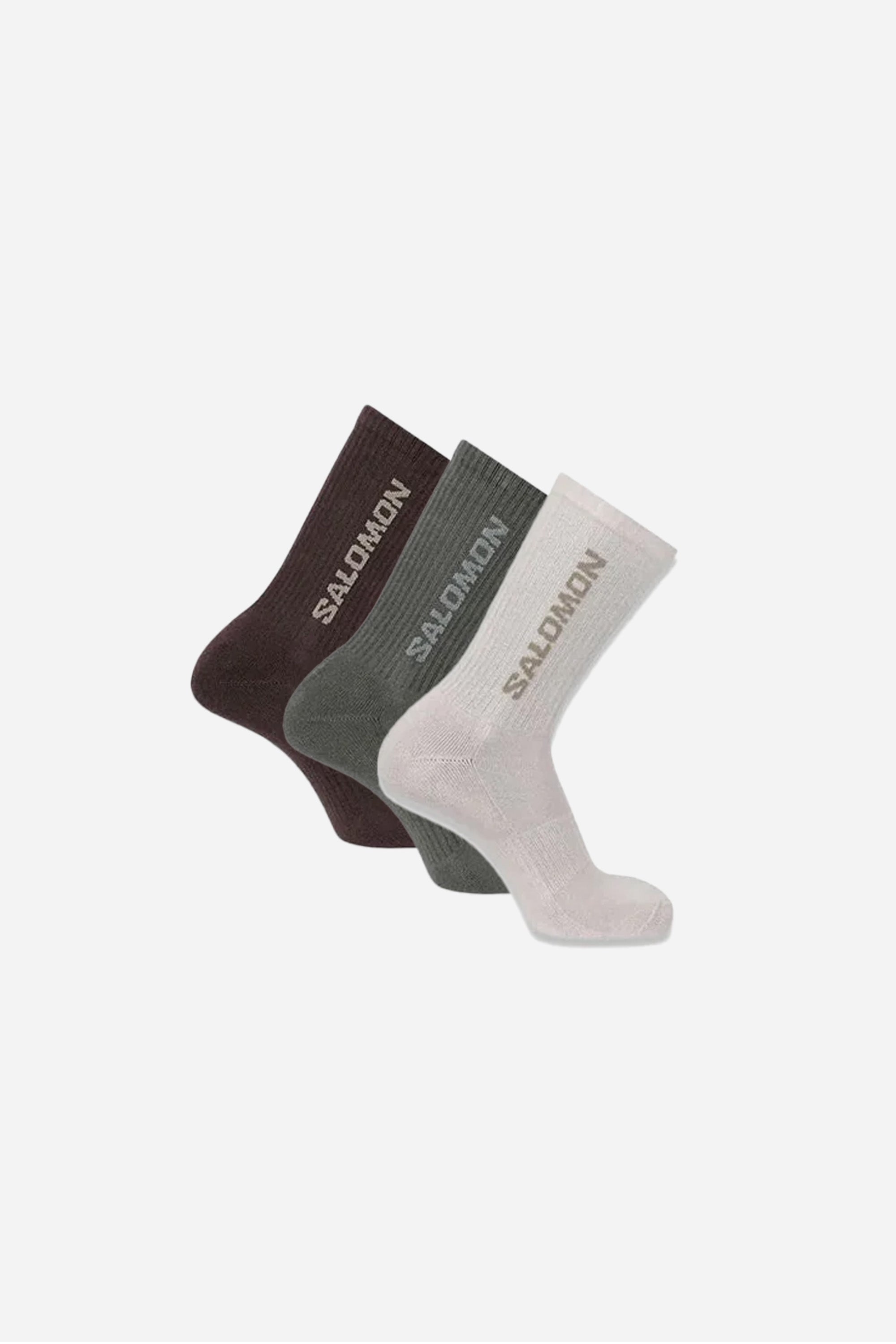 Everyday Crew 3-Pack Socks Silver Cloud/Sedona Sage/French Roast