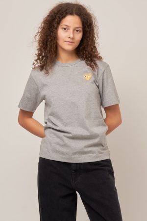 Gold Heart T-shirt Grey