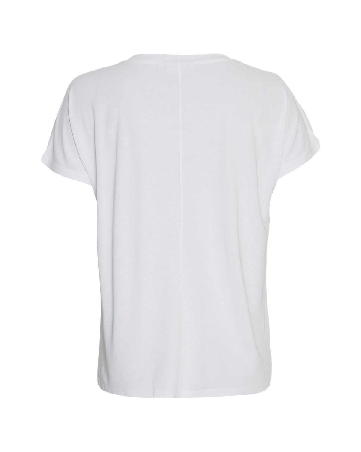 Moss Copenhagen Fenya Modal V-Neck T-shirt Optical Snow NO25