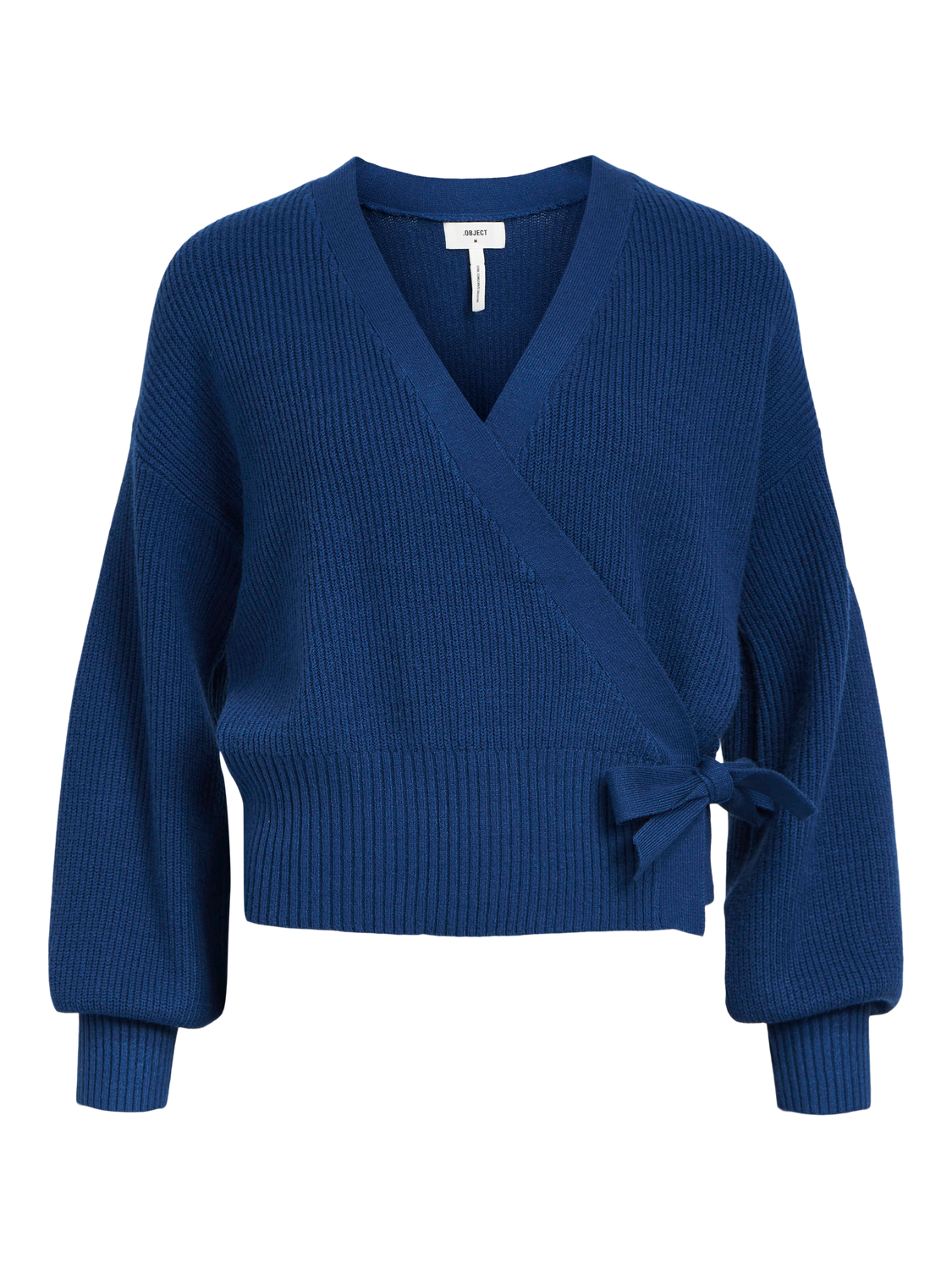 Object Malena L/S Wrap Cardigan Cardigans Estate Blue