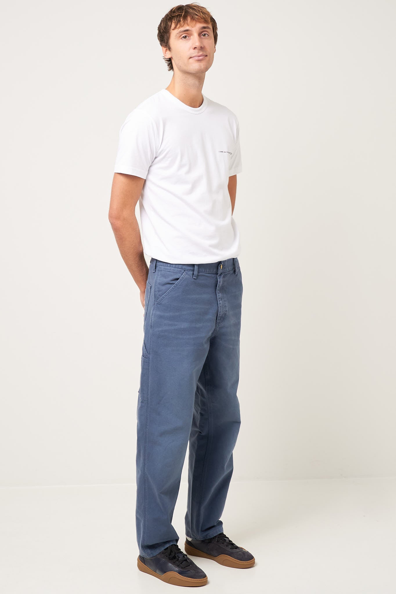 Single Knee Pant Dusky Blue