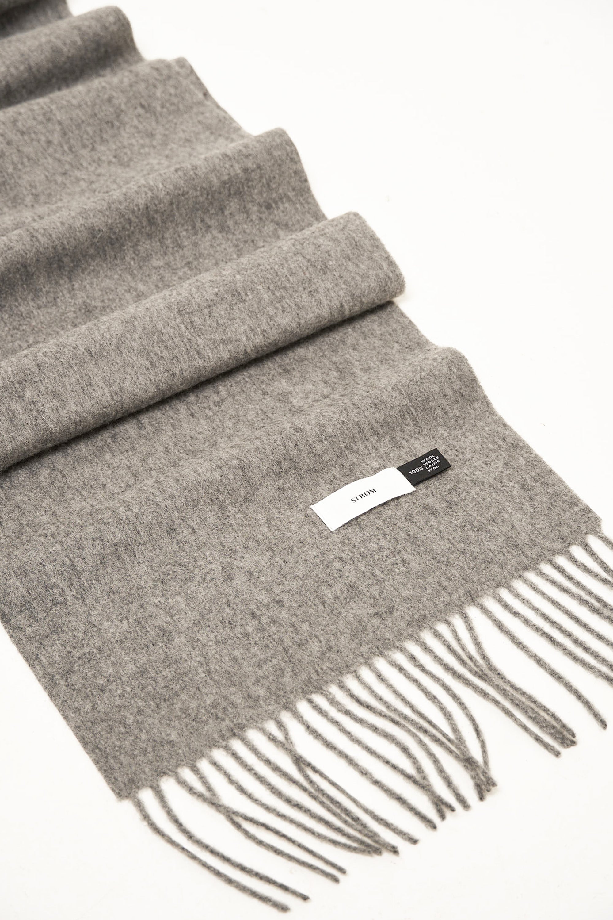 Soft Wool Scarf Grey Hot på udsalg