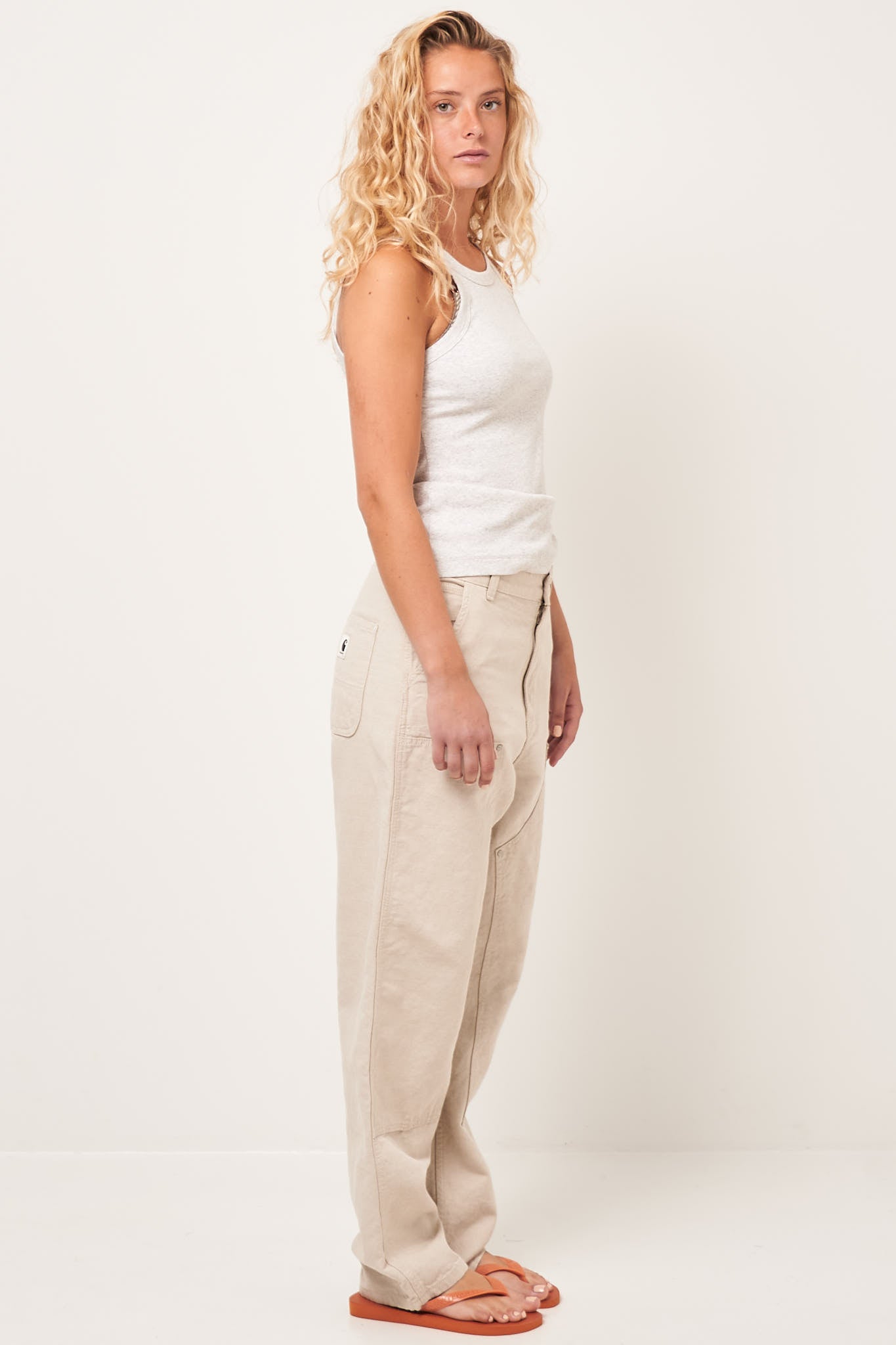 W' Ethel Double Knee Pant Natural Rinsed Online nu