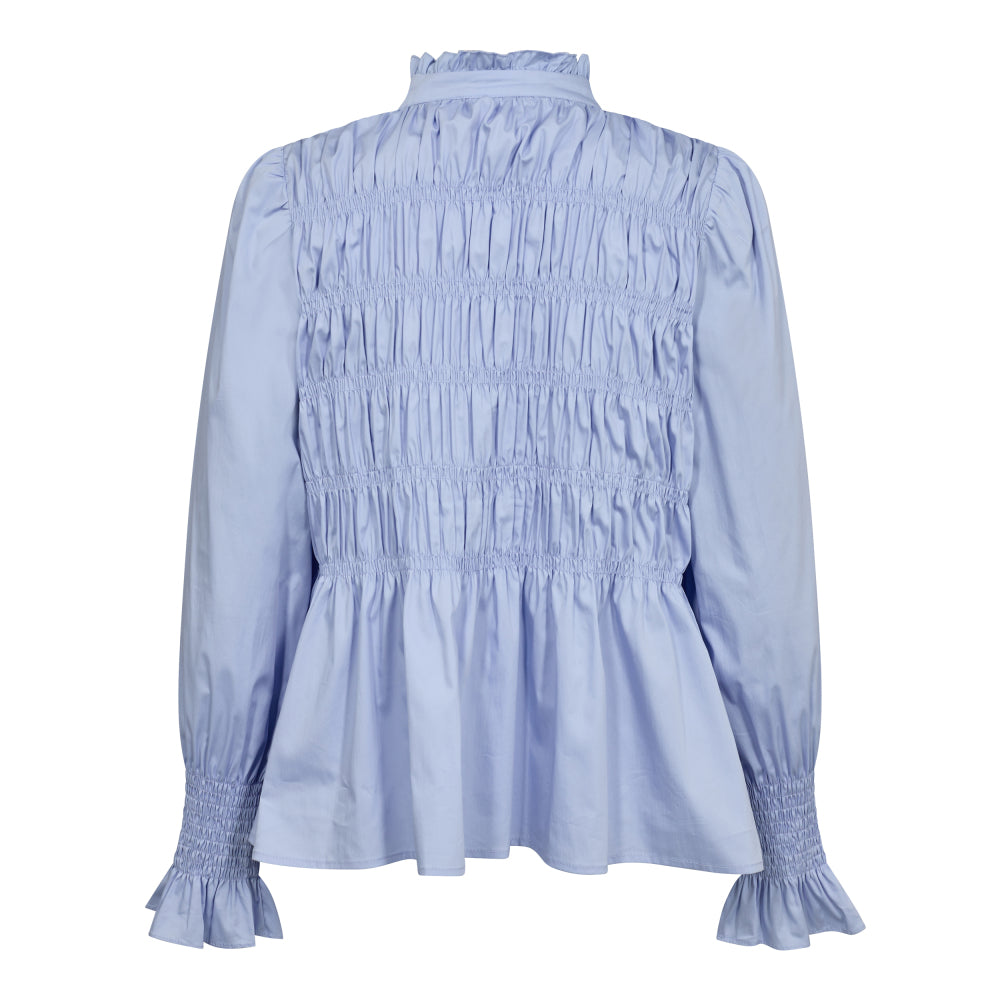 Co'Couture Sandy Smock Skjorte Pale Blue Mode
