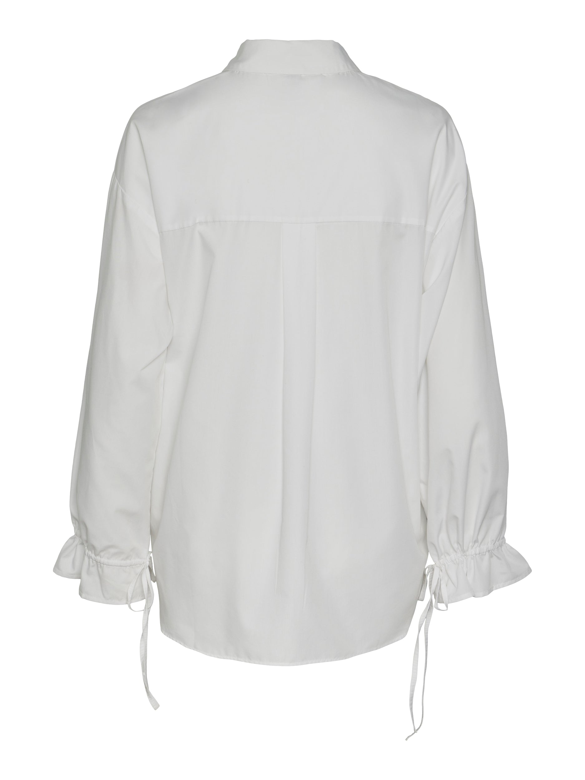 Pieces Fubbu LS Skjorte Bright White
