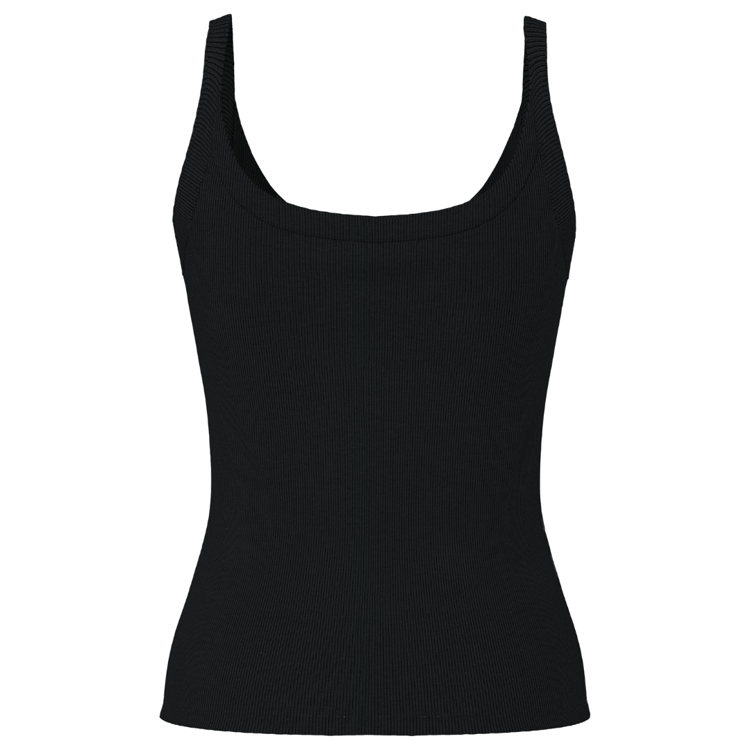 Pieces May Strap Top Black NOS25
