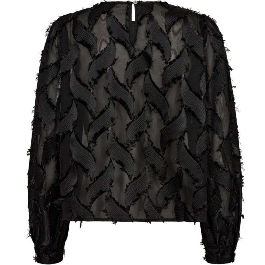 Co'Couture Sylvie Structure Bluse Black Online