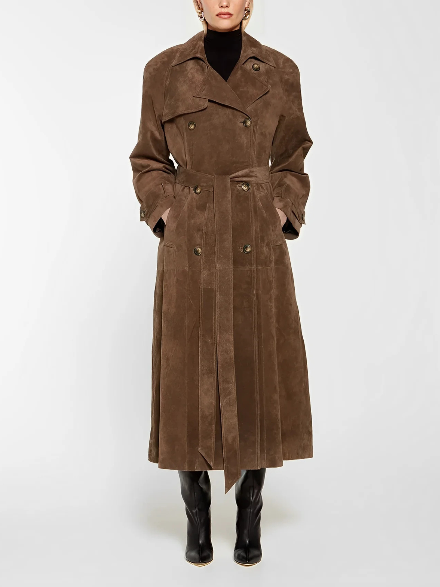 Johanne | Trenchcoat i ruskind Mode
