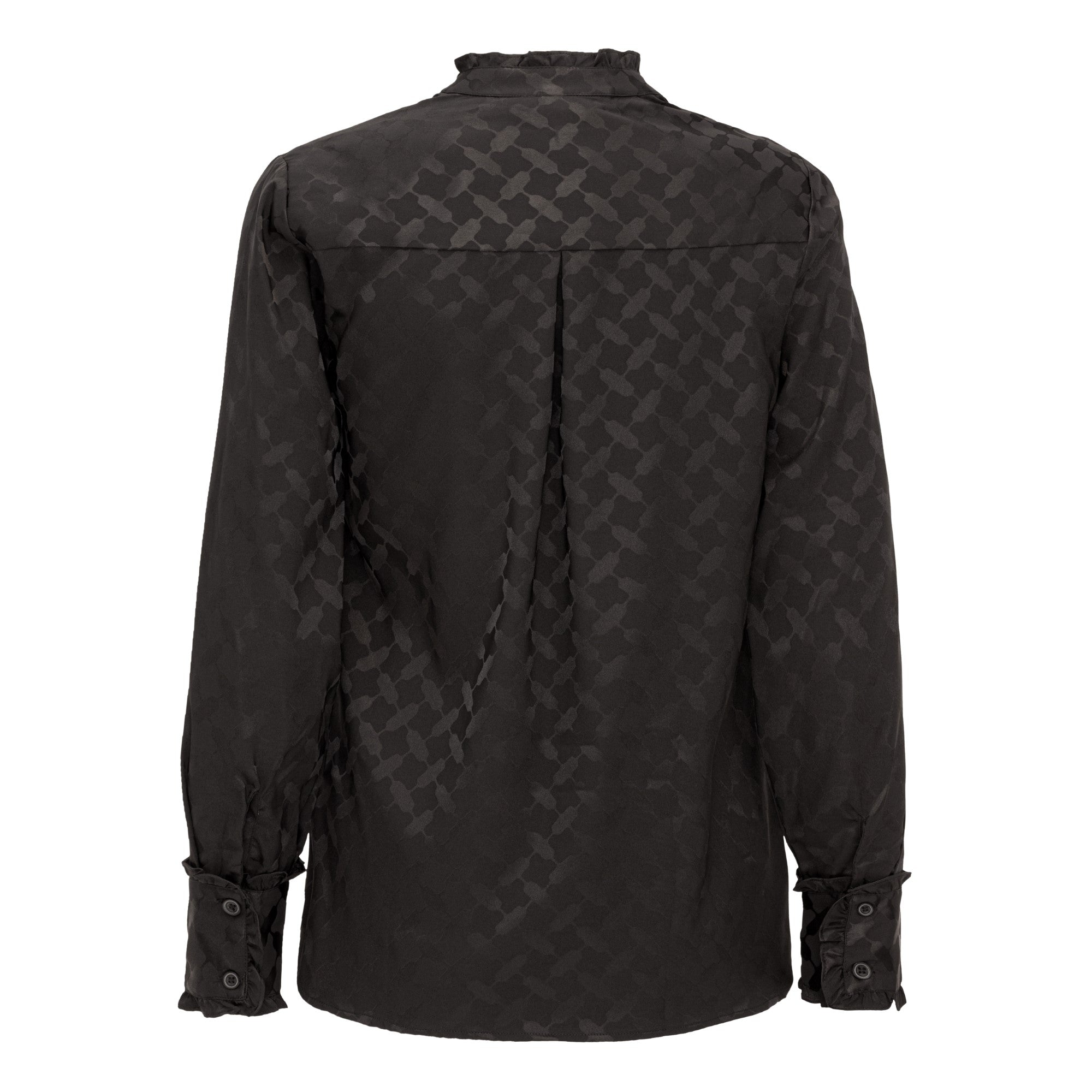 Karmamia Copenhagen Trinity Skjorte Black Keffiyeh Jacquard Online salg