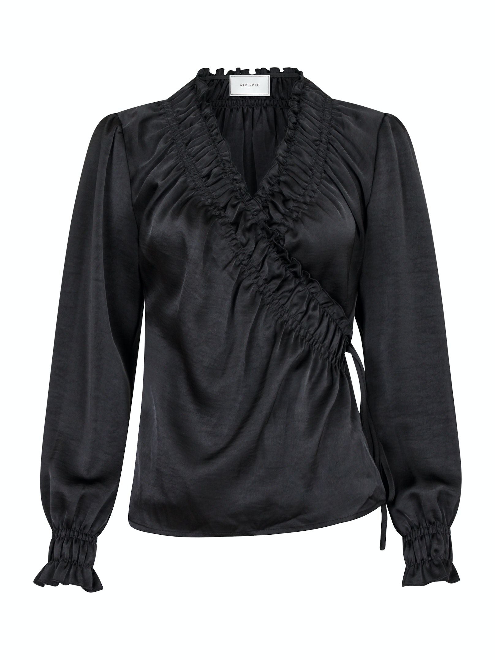 Neo Noir Dessy Heavy Sateen Bluse Black