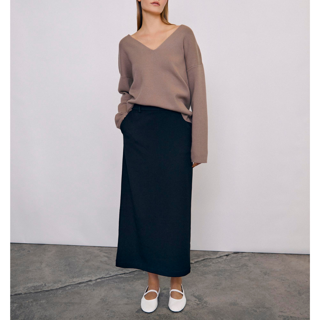 Object Lisa MW Long Nederdel Black NO25