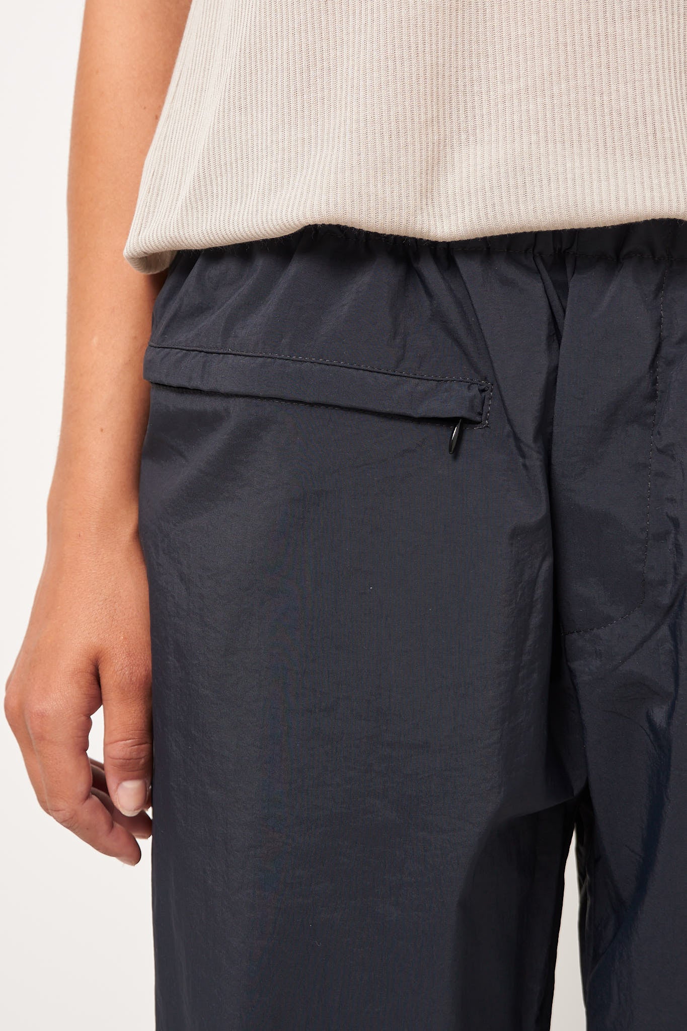 Zip Track Pants Black