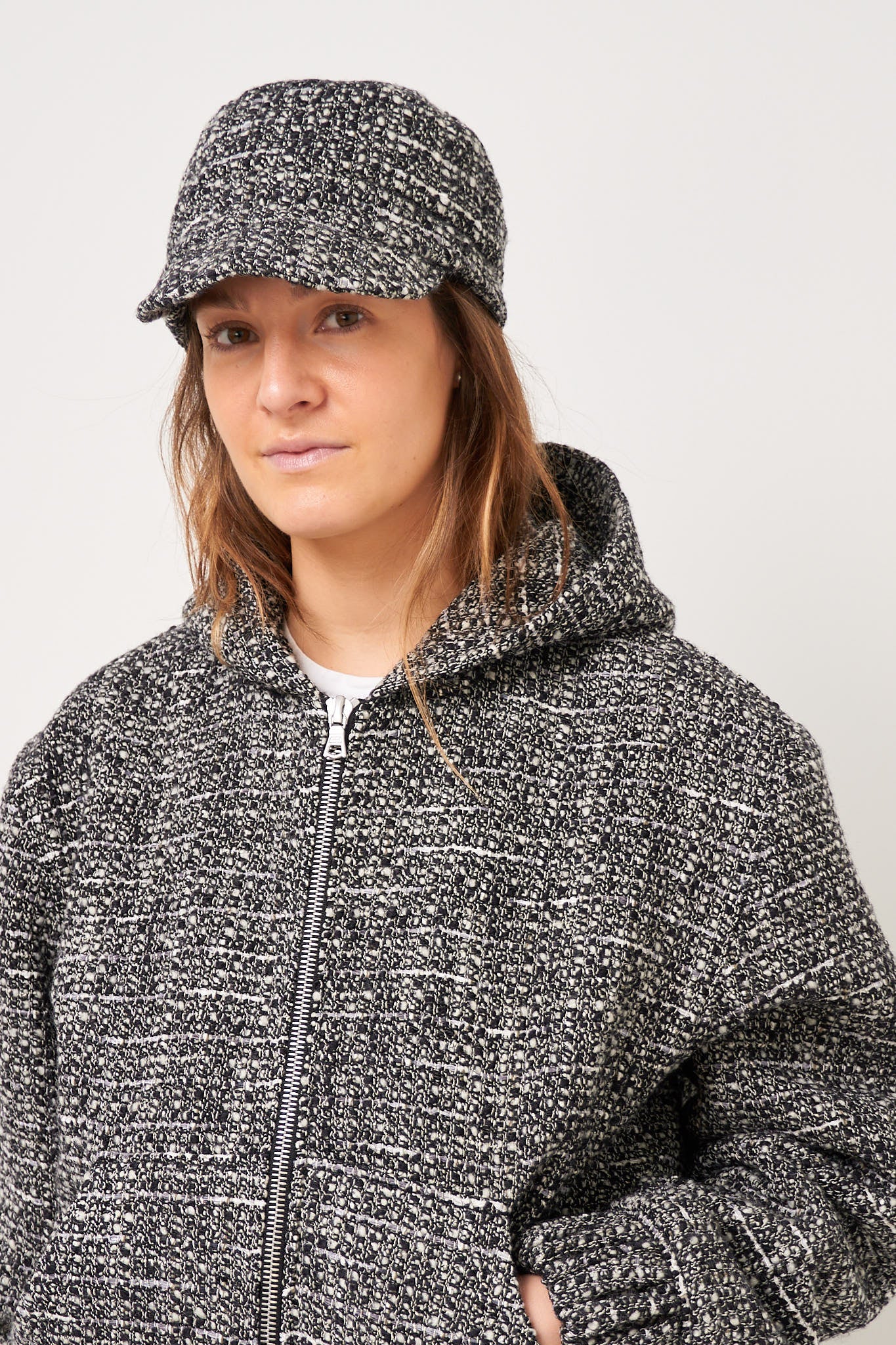 Bouclé City Hat Salt/Pepper