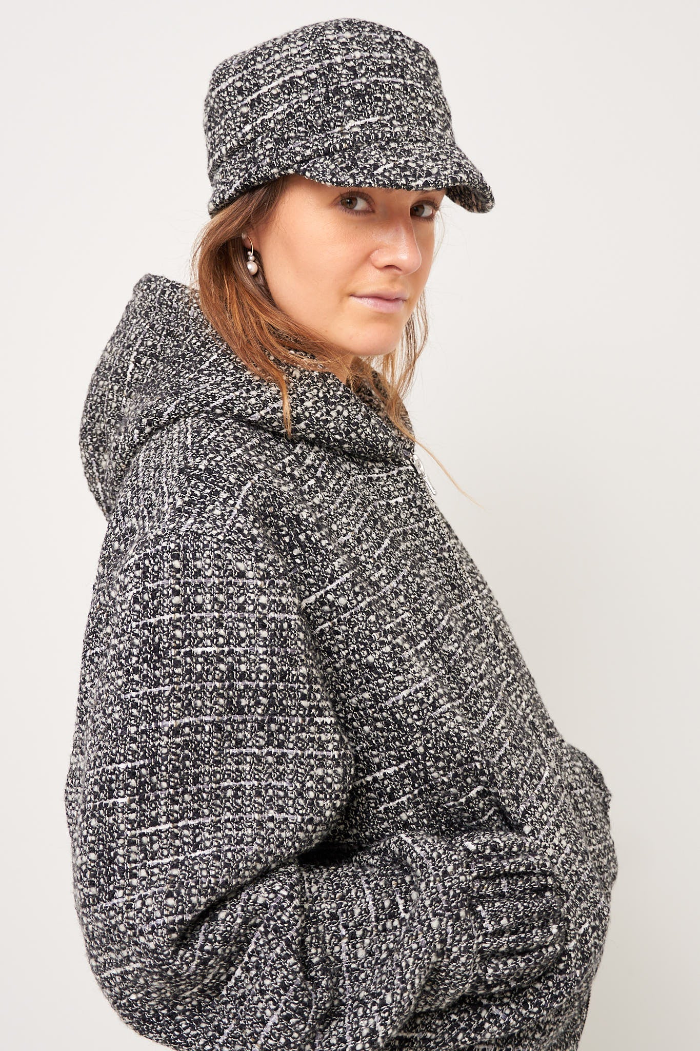 Bouclé City Hat Salt/Pepper