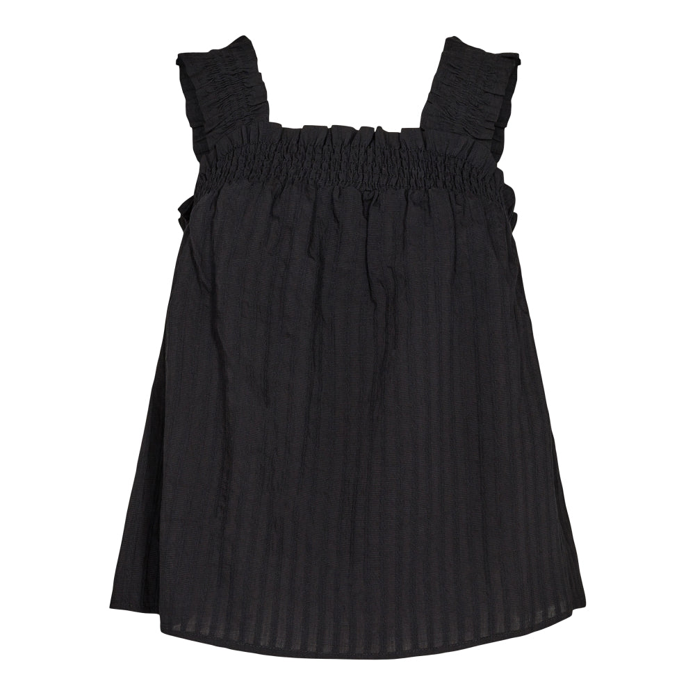 Co'Couture Selma Smock Strap Top Black