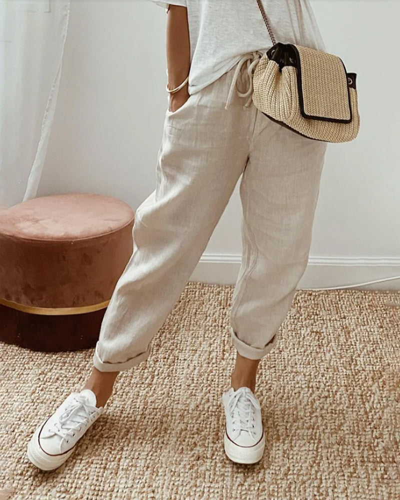 Eliana | Anti-Sweat Luxe-bukser i hør