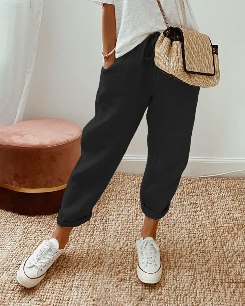Eliana | Anti-Sweat Luxe-bukser i hør