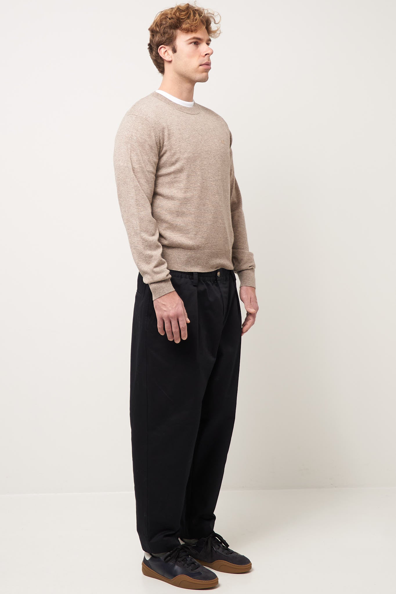 Jumper Yak Wool Greige Melange Udsalg