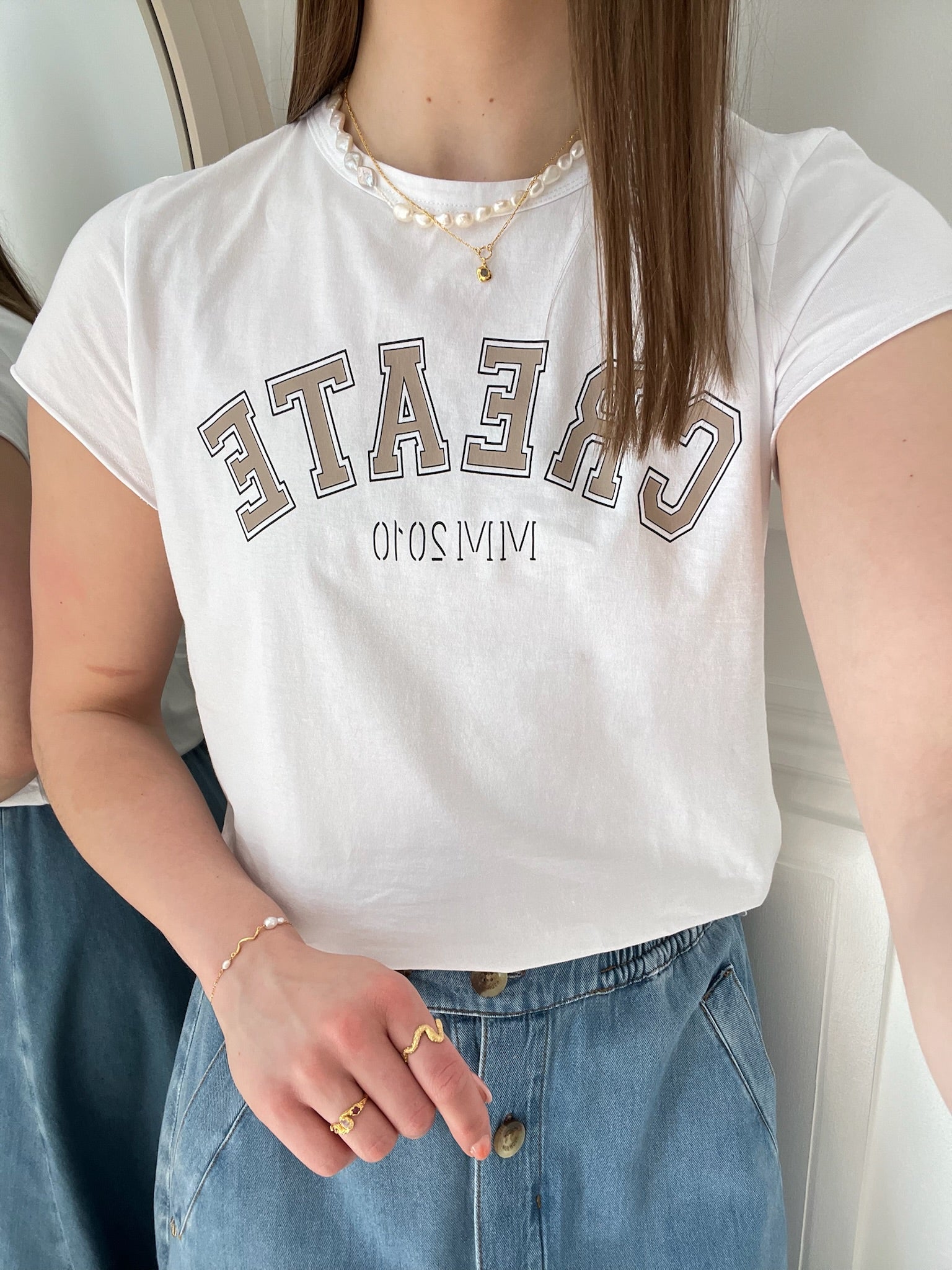 Mos Mosh Celli O-SS T-shirt Savannah Tan Online nu