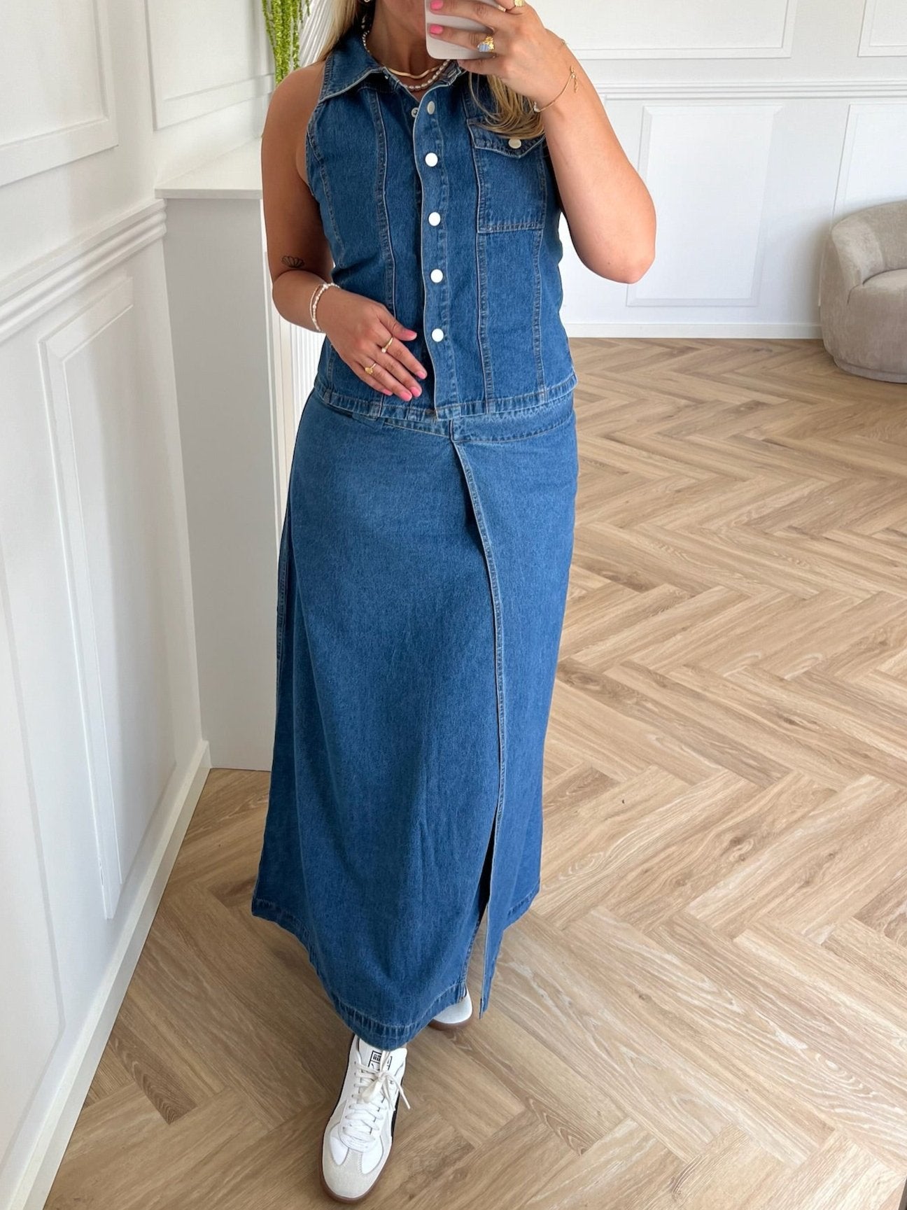 Neo Noir Sylvie Denim Top Blue Rabat