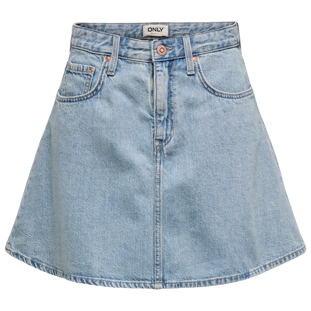 Only Eden A Nederdel Light Blue Denim