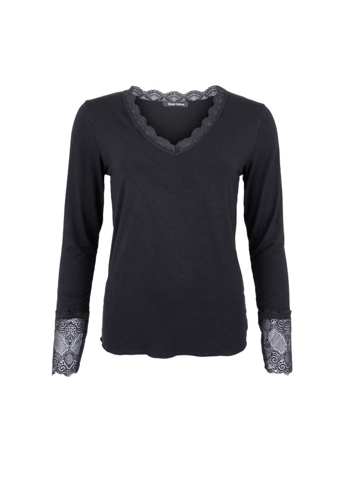 Black Colour Hallie Bluse Black Online