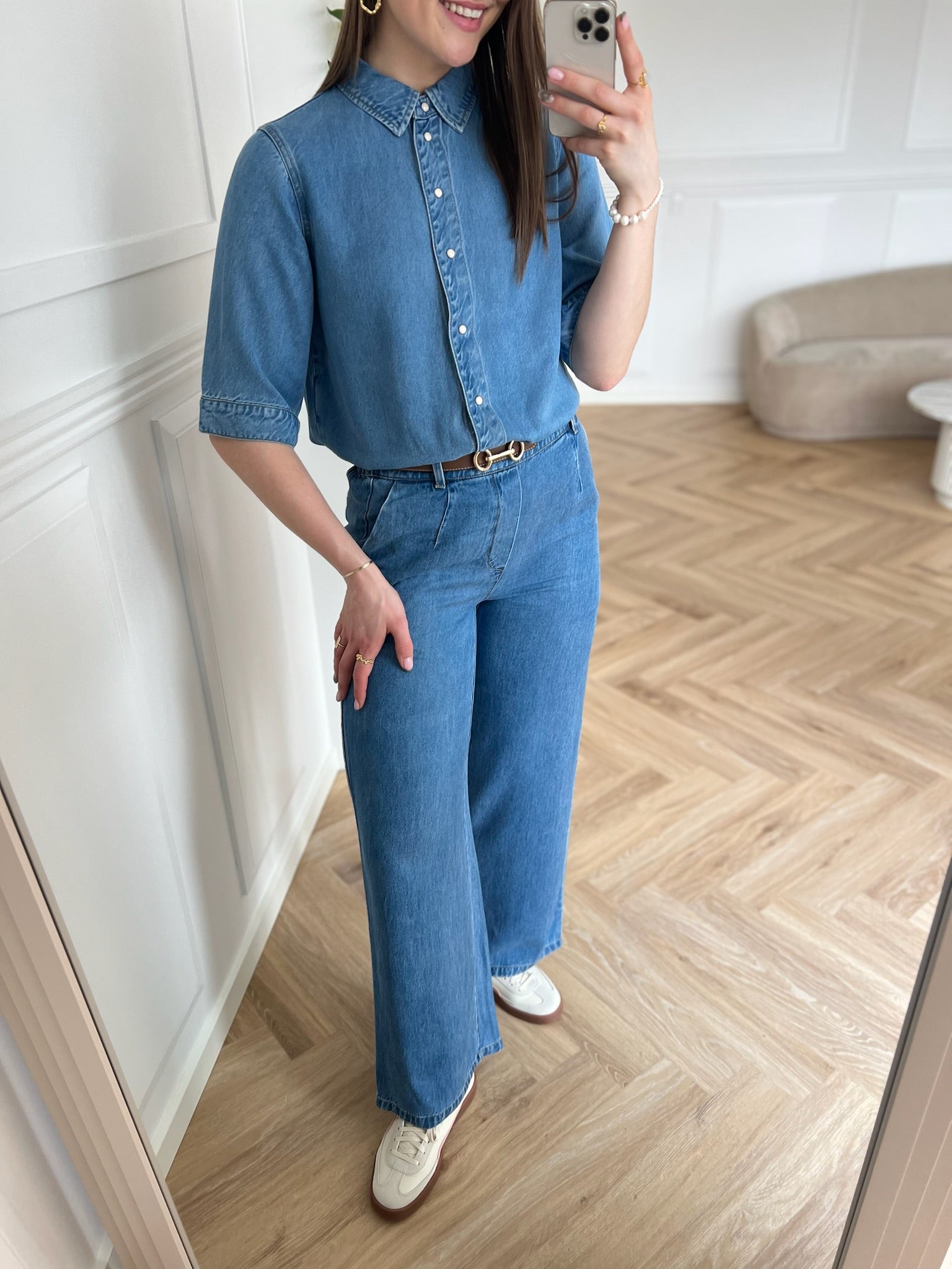 Object Frame Lisa Wide MW Bukser NOS25 Light Blue Denim