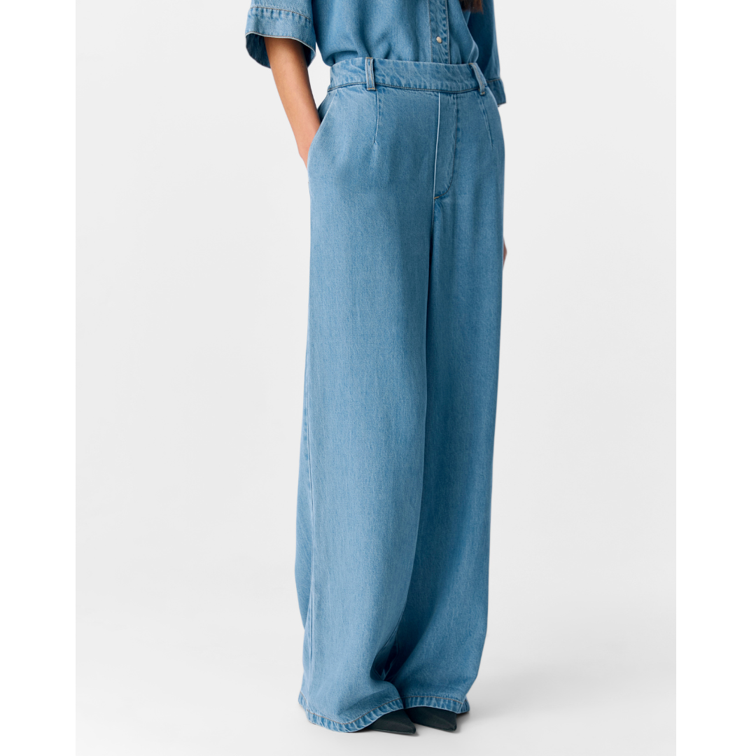 Object Frame Lisa Wide MW Bukser NOS25 Light Blue Denim