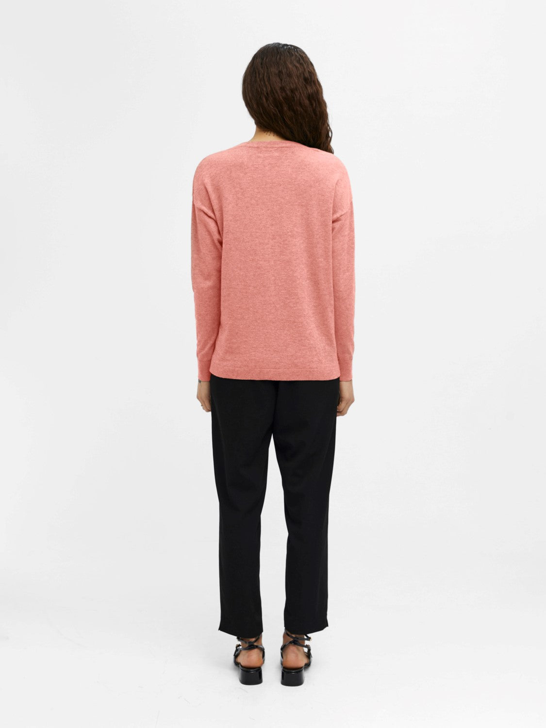 Object Thess V-Neck Knit Pullover Brandied Apricot