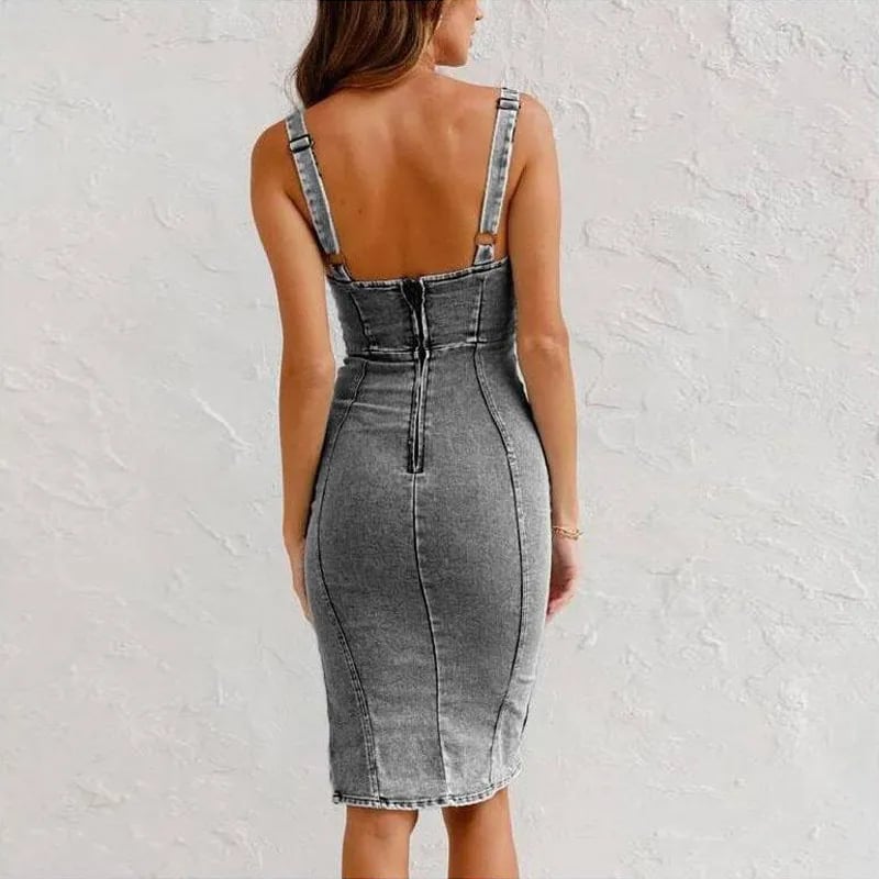 Olivia | Camisole-kjole i denim