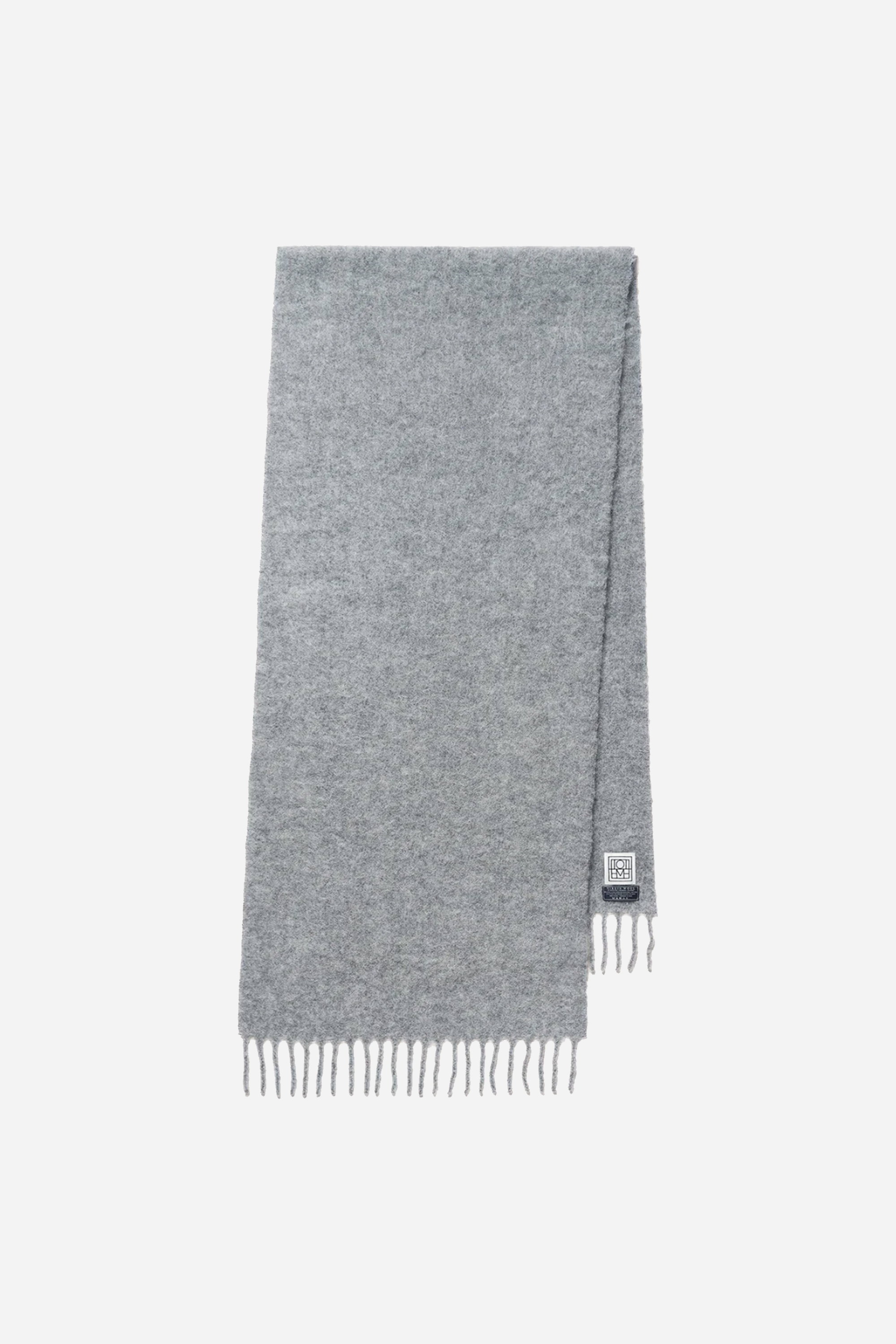 Brushed Alpace Blend Scarf Light Grey Melange Mode