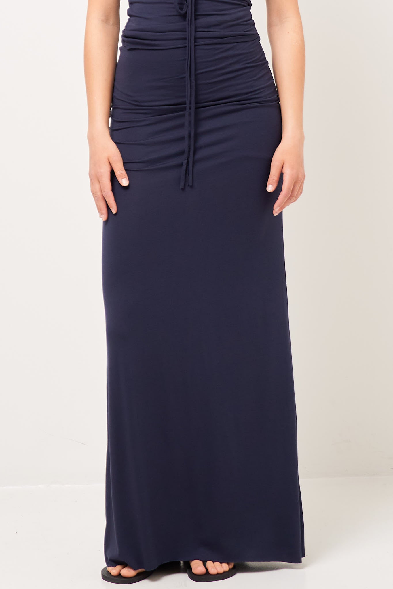 Long Skirt Navy Online salg