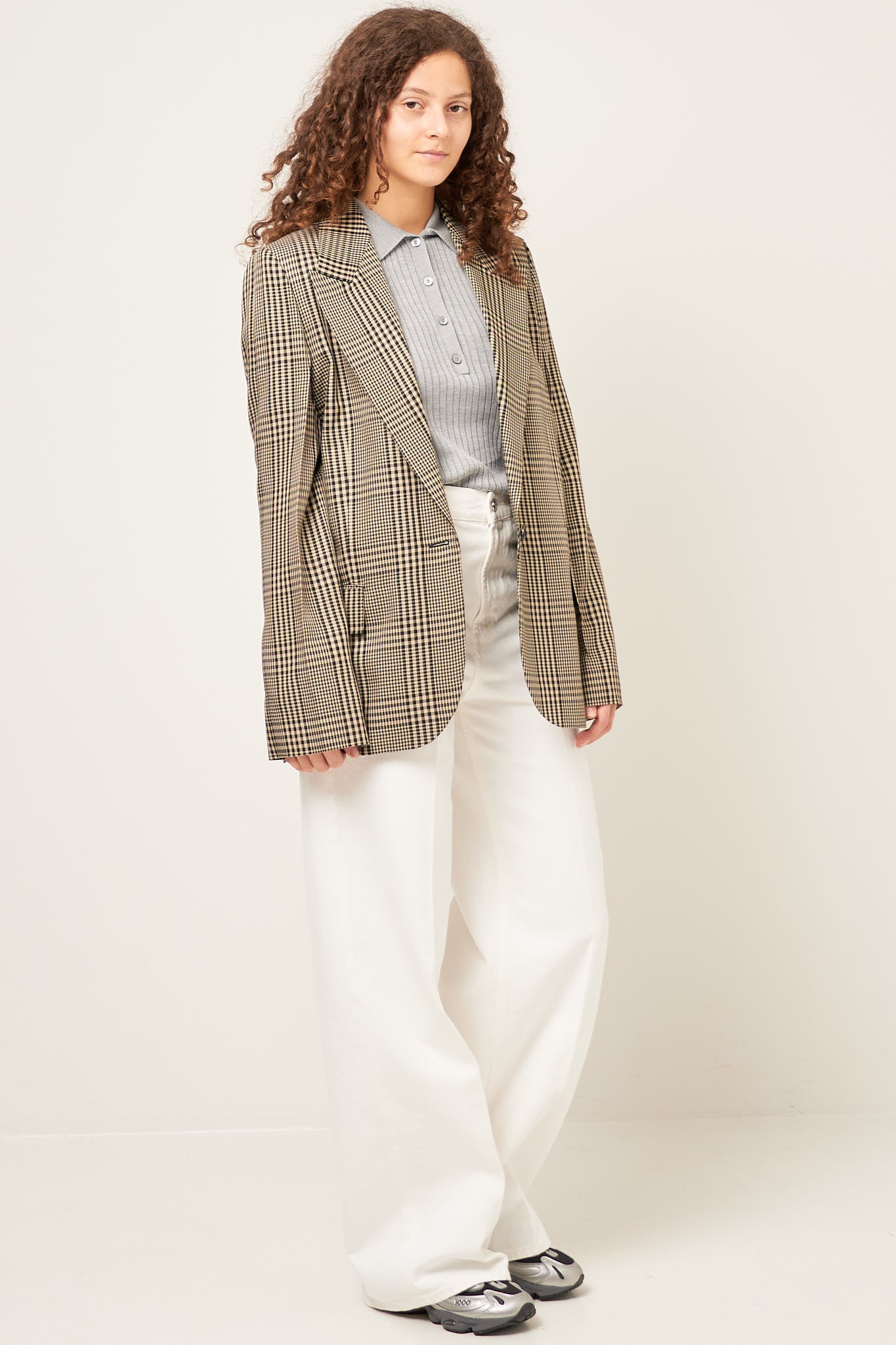 Single-Breasted Jacket Multi Brown Hot på udsalg