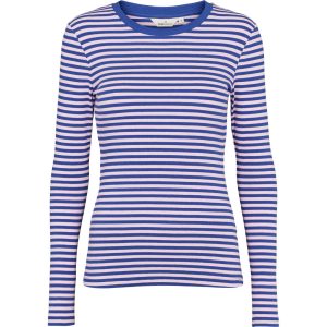 Basic Apparel Ludmilla LS Bluse Clematis Blue/Sweet Lilac Online salg
