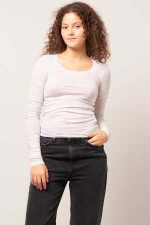 Massachusetts LS T-shirt Heather Grey Online salg