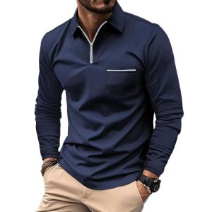 Bjarke | Moderigtig langærmet poloshirt