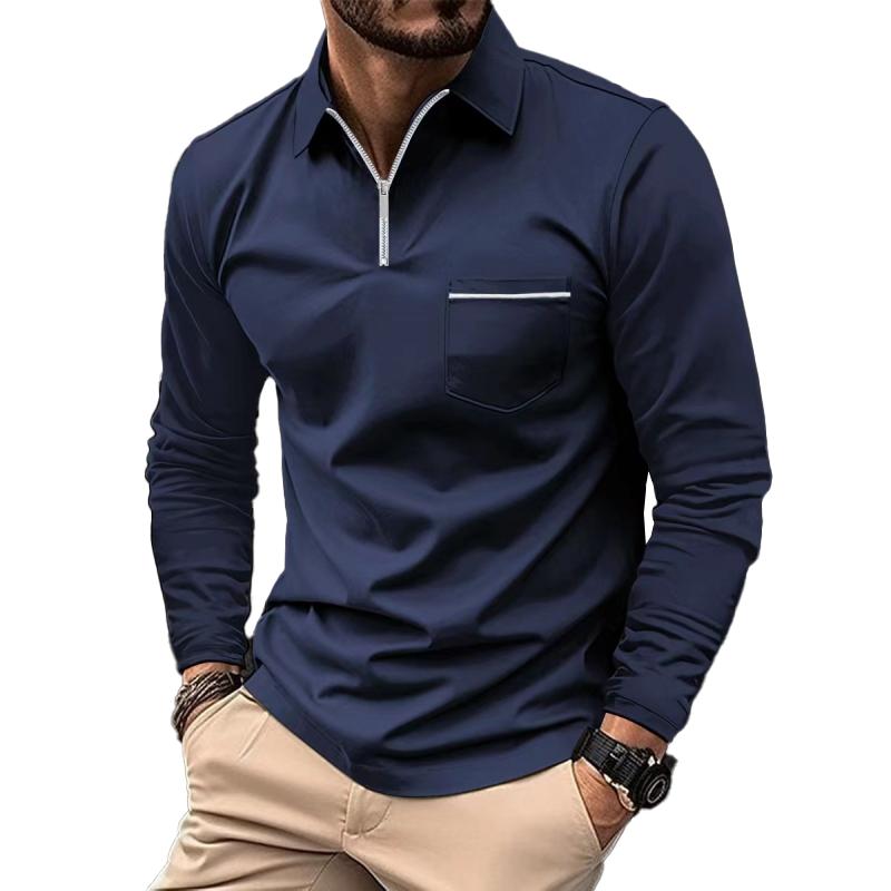 Bjarke | Moderigtig langærmet poloshirt