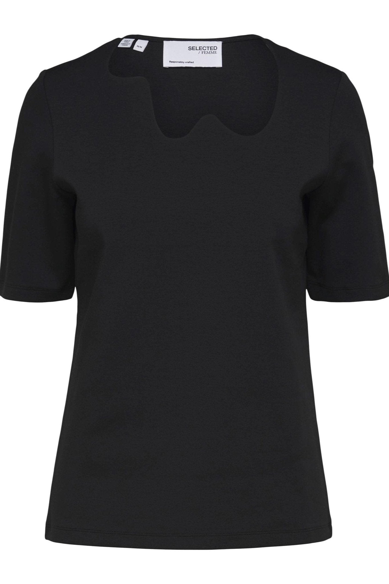 Emily 2/4 Bluse - Sort