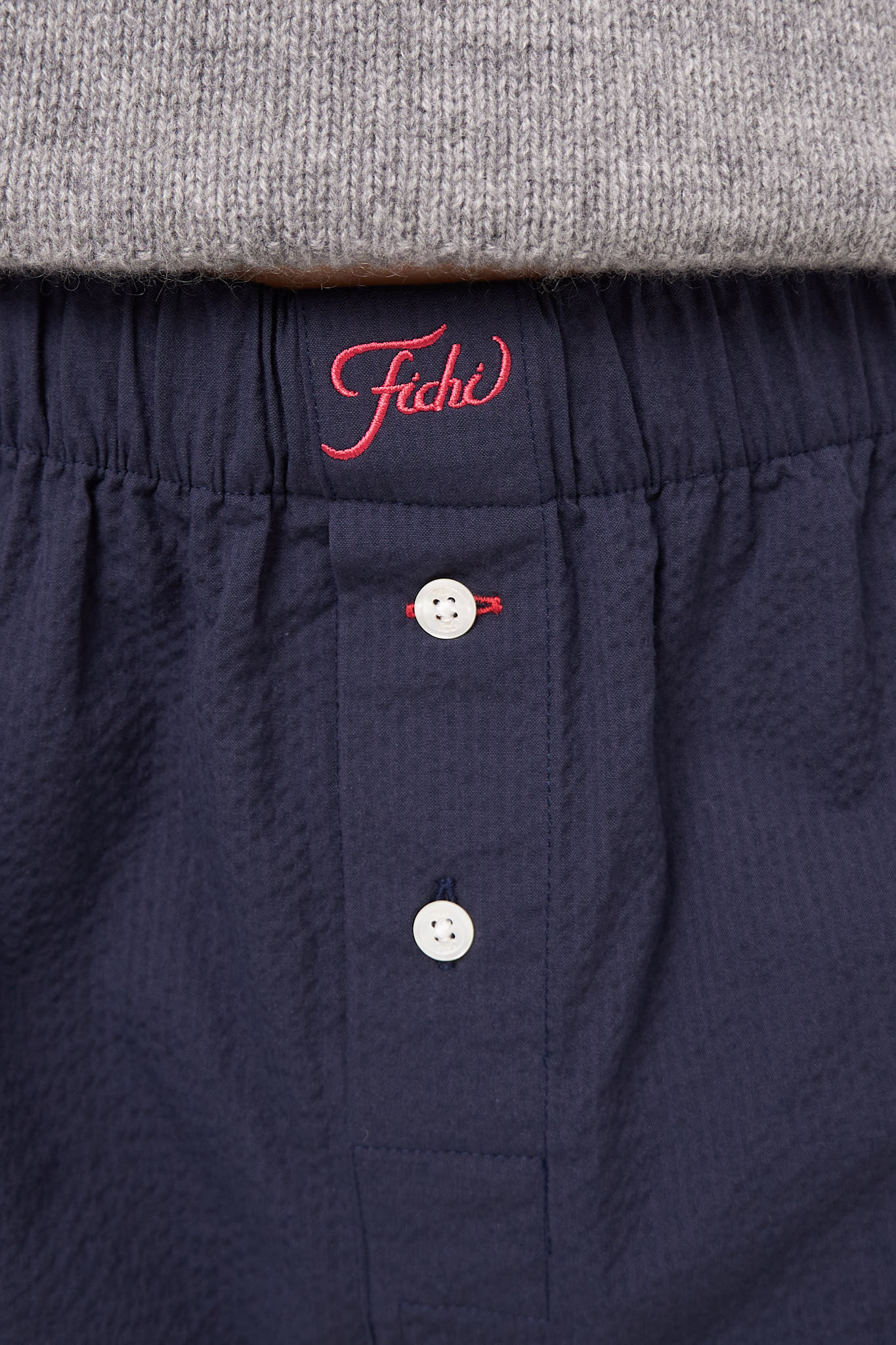Navy Seersucker Boxers