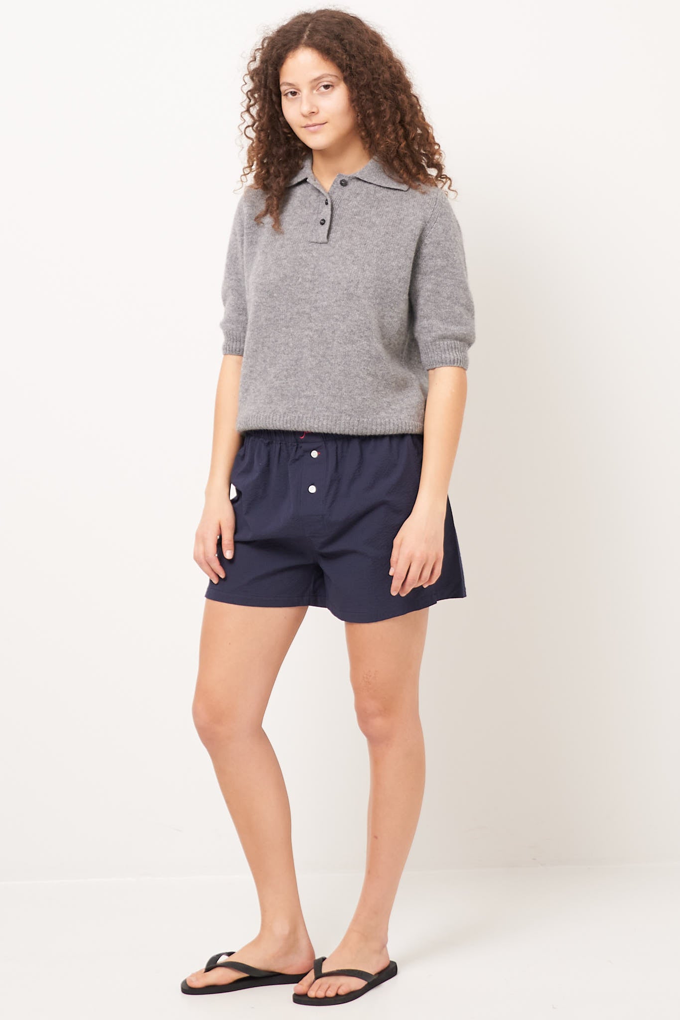 Navy Seersucker Boxers