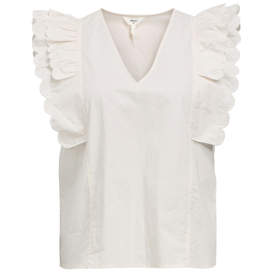 Object Hope Papaya Nour SS Top White Sand