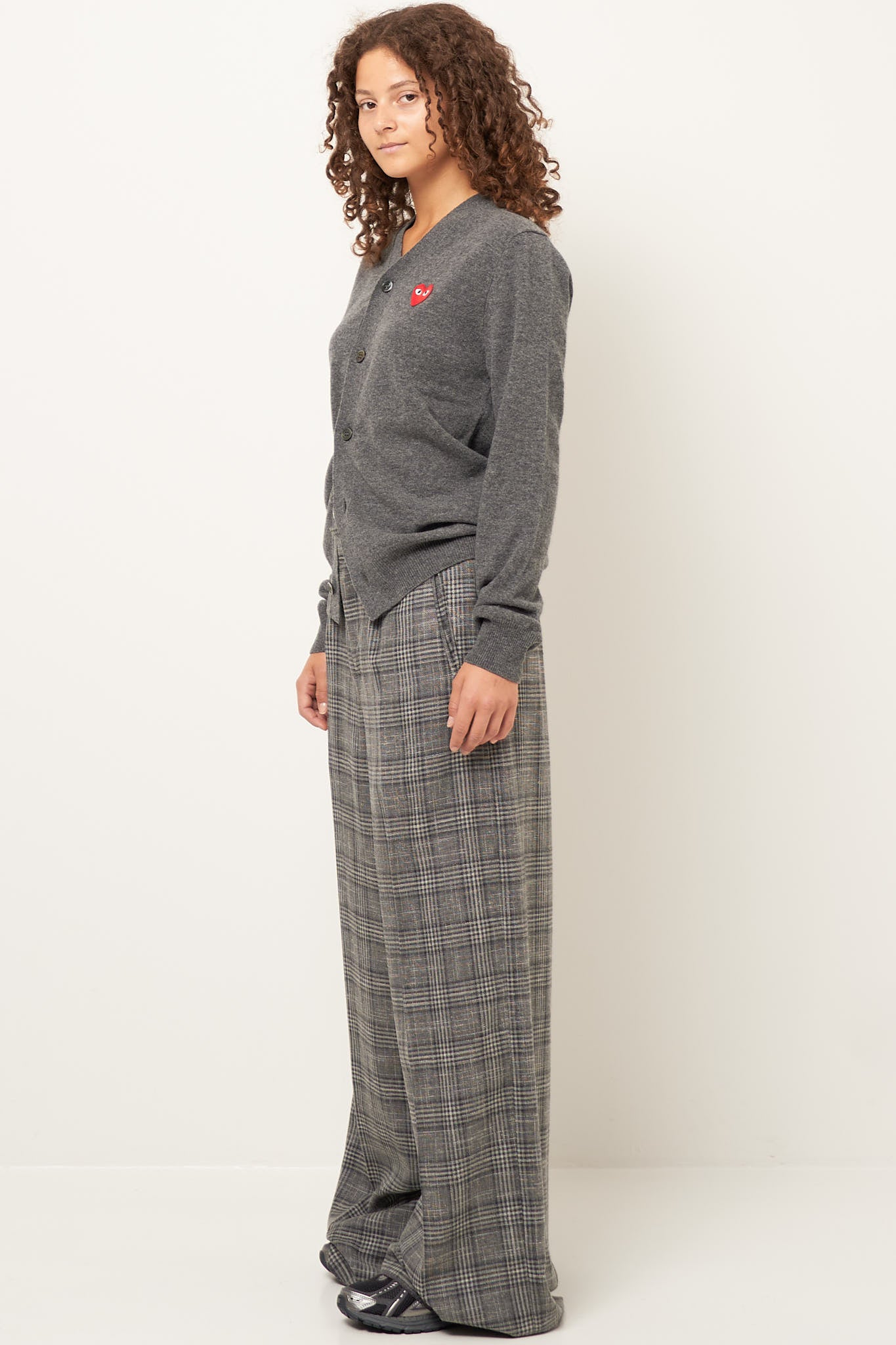 Red Heart Cardigan Grey