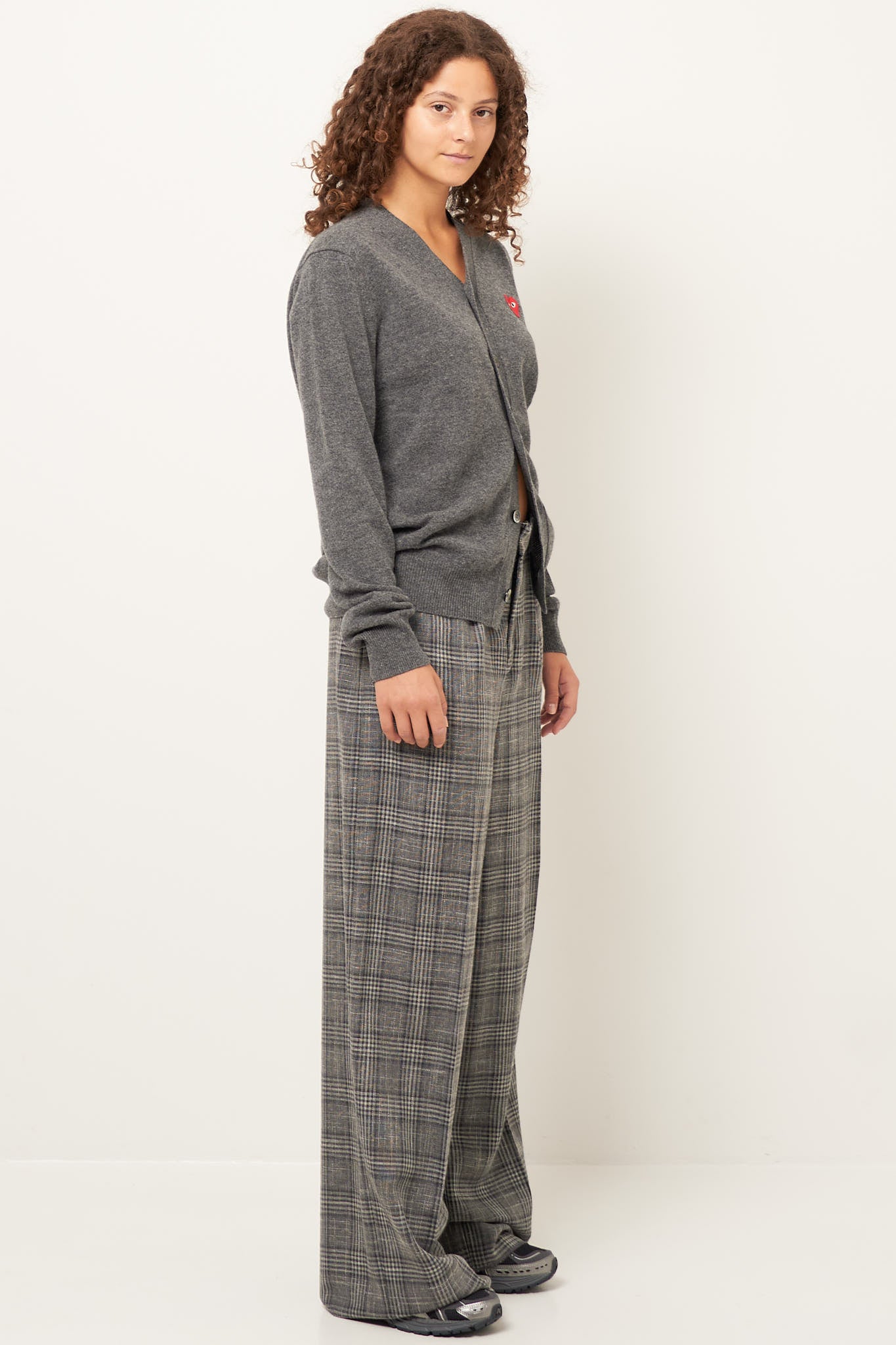 Red Heart Cardigan Grey