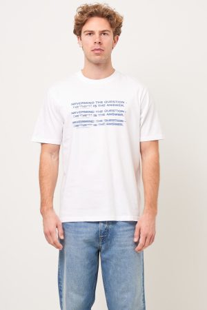 S/S Nevermind T-shirt White/Sodalite