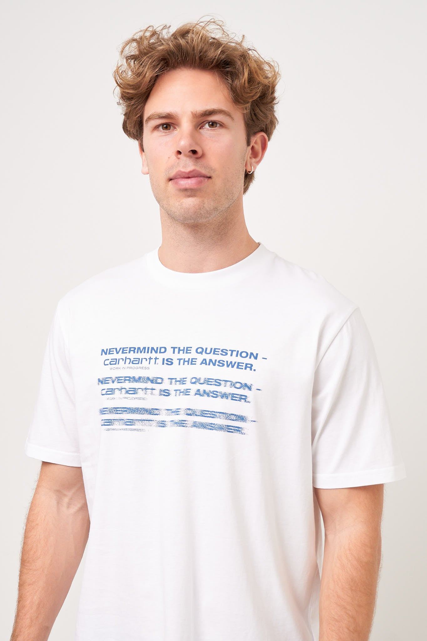 S/S Nevermind T-shirt White/Sodalite