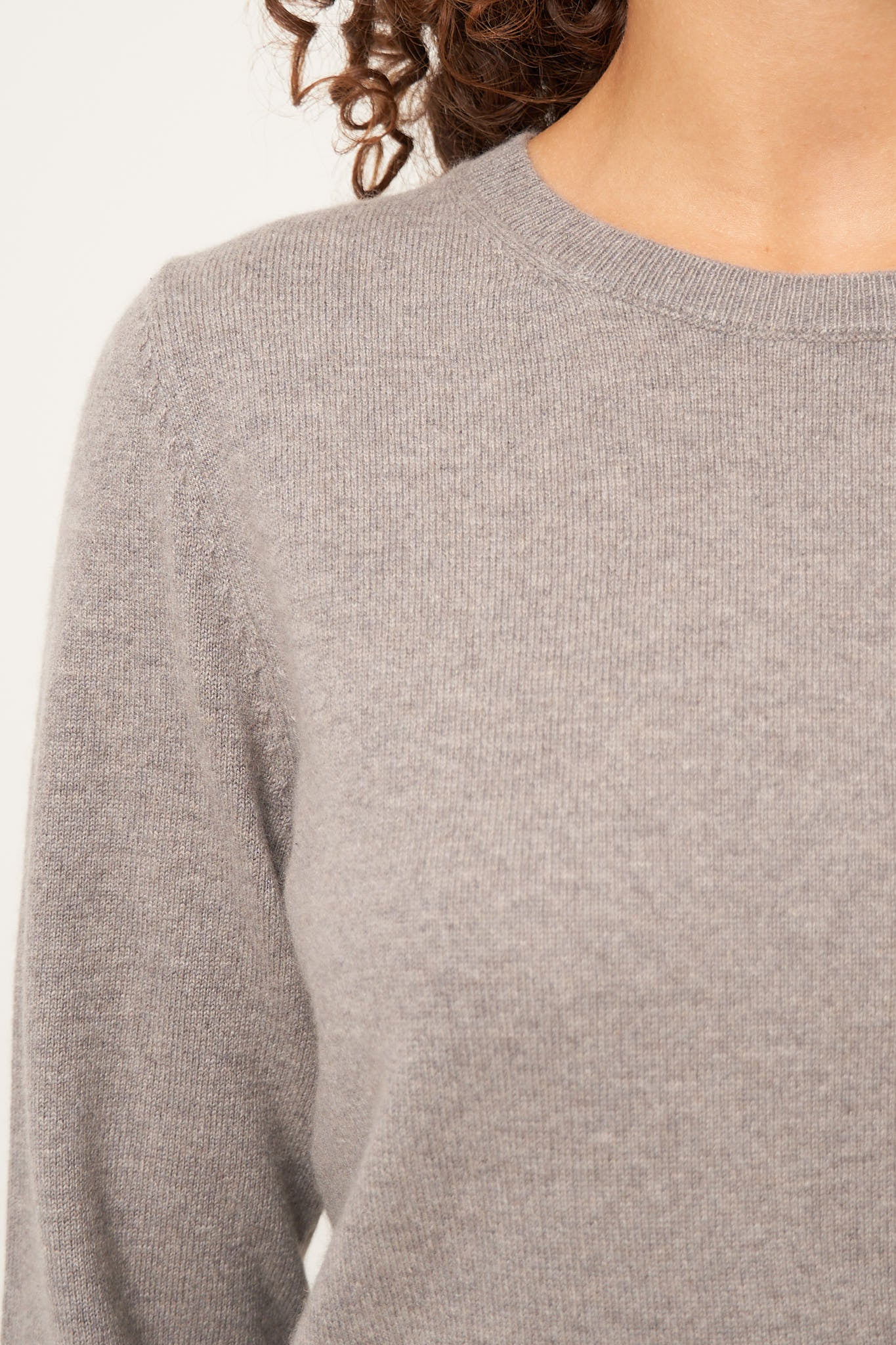 Vigga Cashmere Sweater Taupe Online Hot Salg