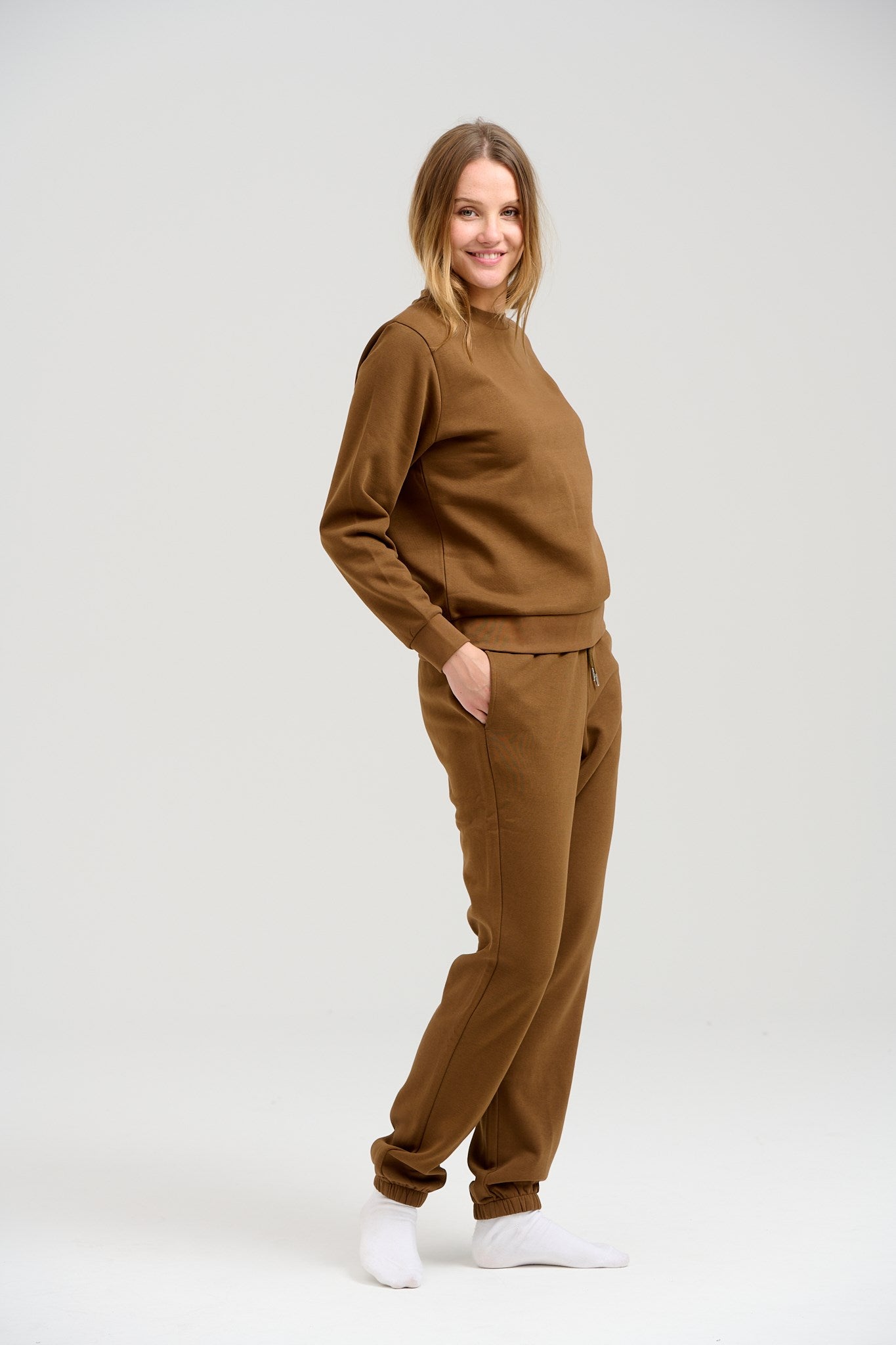Basic Crewneck Sweat - Brun