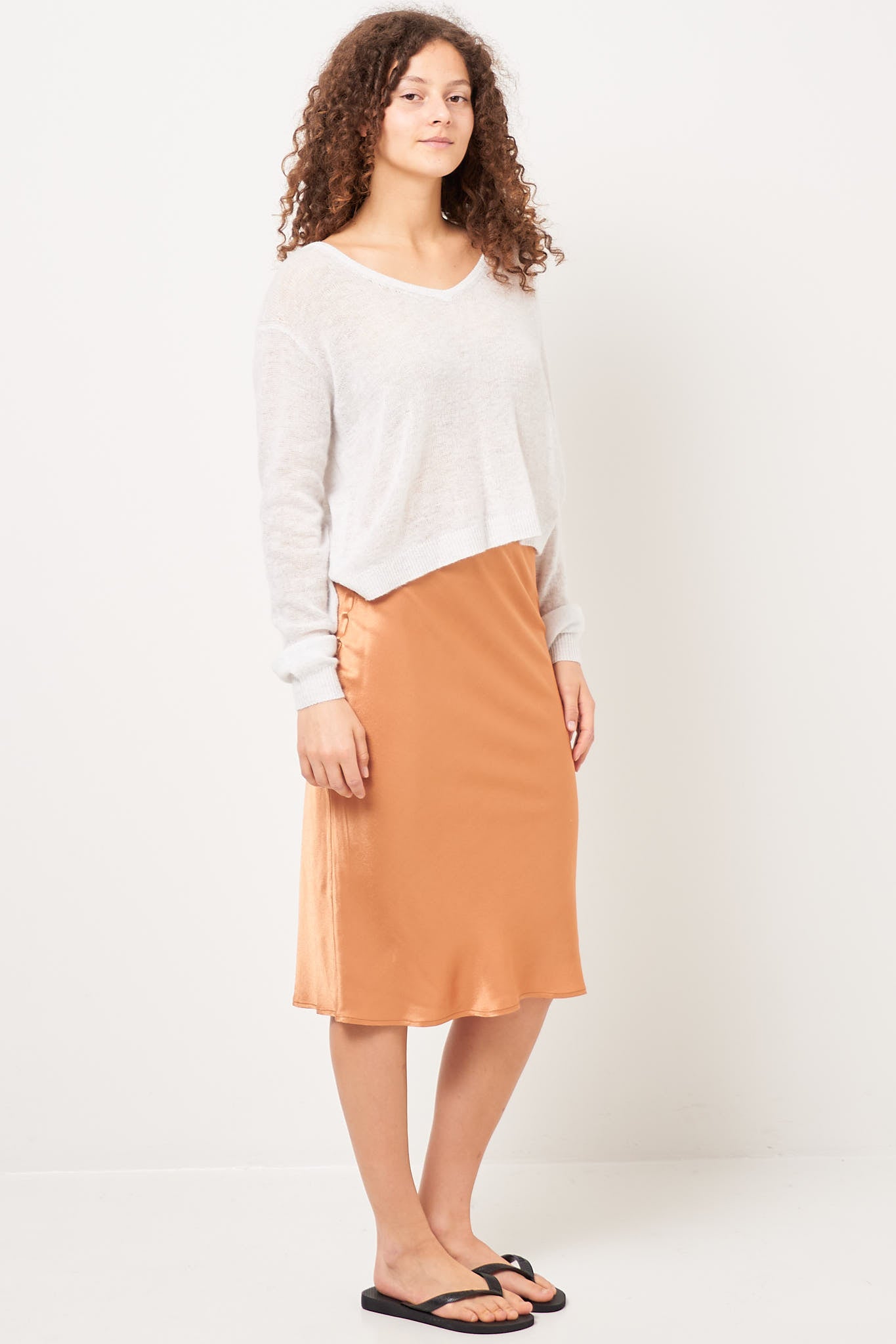 Dumy V-Neck Sweater Arctic Melange